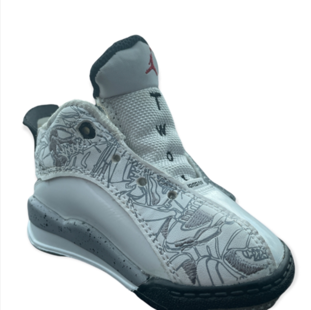 Dub zero white cement Jordans toddler shoes